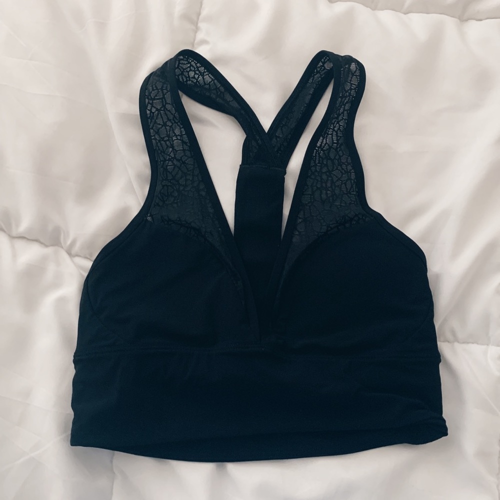 Black lululemon bra. Size 2 with lace detail